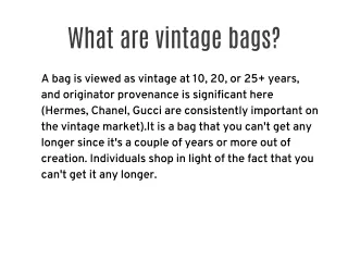 Vintage canvas bags