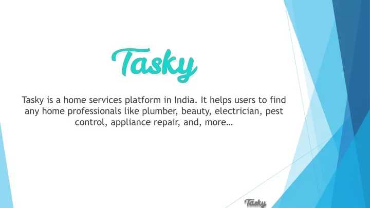 tasky is a home services platform in india