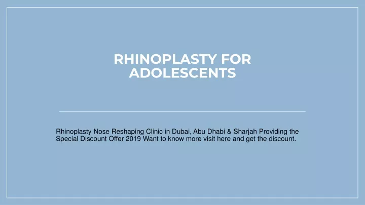 rhinoplasty for adolescents