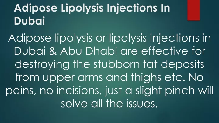 adipose lipolysis injections in dubai