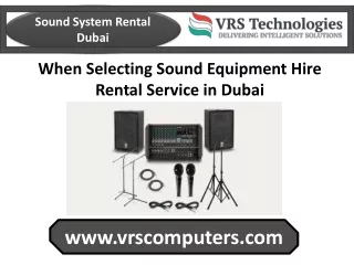 sound system rental dubai