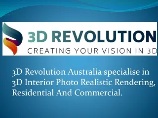 3D Rendering  Services in Australia