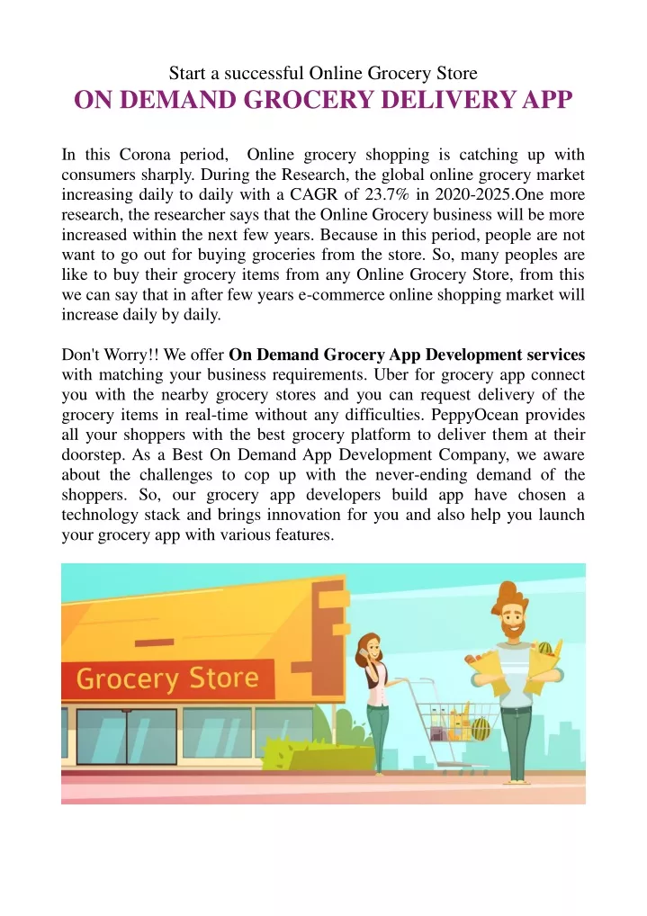start a successful online grocery store on demand