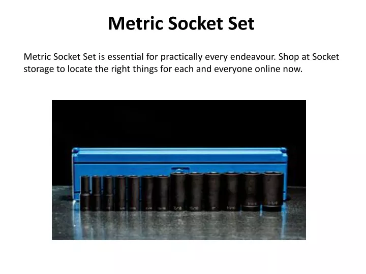 metric socket set