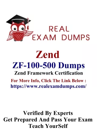 Zend ZF-100-500 Exam Study Material - RealExamDumps