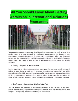 all you should know about getting admission
