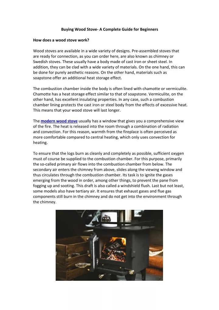 buying wood stove a complete guide for beginners