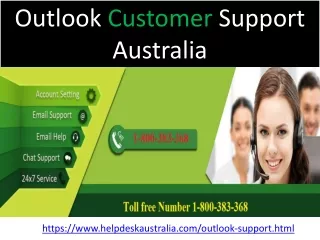Outlook Support 1-800-383-368 Number Australia –For Connectivity problems