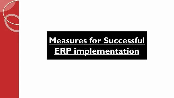 measures for successful erp implementation