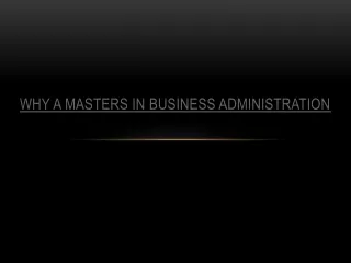 why a masters in business administration
