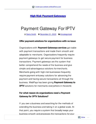 Payment Gateway For IPTV