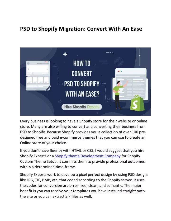 psd to shopify migration convert with an ease
