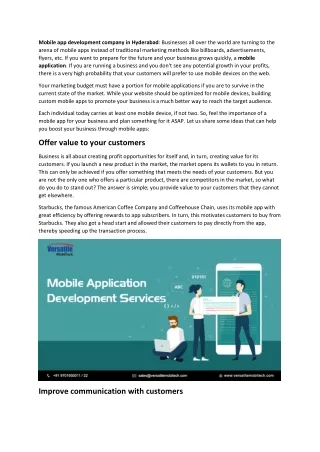 mobile app development company in hyderabad