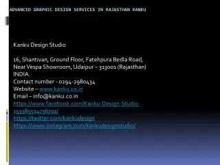 Advanced Graphic Design Services in Rajasthan Kanku
