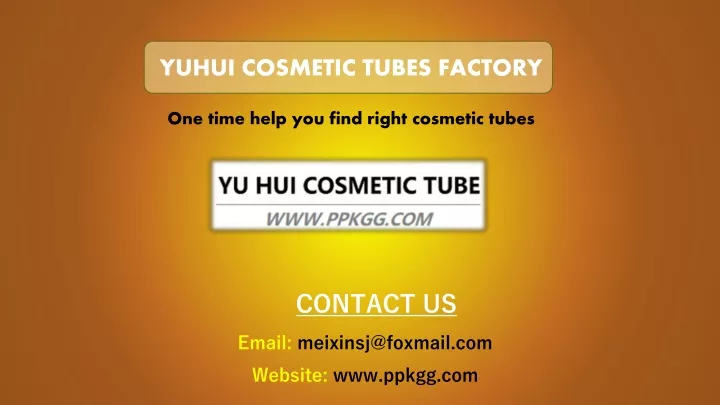 yuhui cosmetic tubes factory