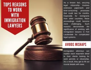 Tops Reasons to Work with Immigration Lawyers