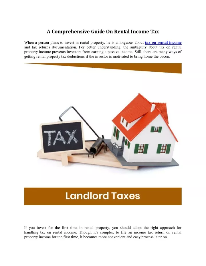 a comprehensive guide on rental income tax