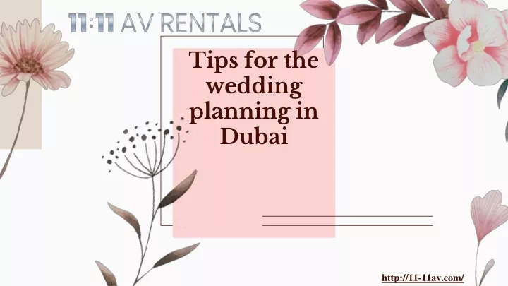 tips for the wedding planning in dubai