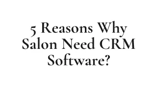 5 reasons why salon need crm software