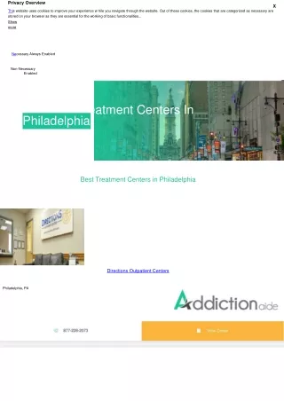 Addiction Treatment Centers In Philadelphia