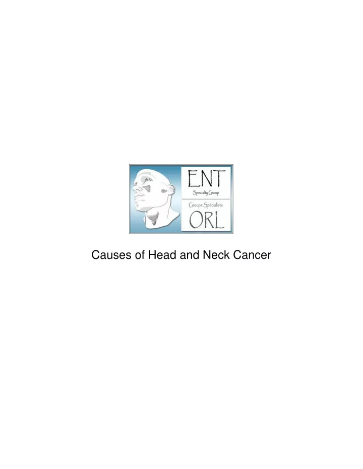 causes of head and neck cancer
