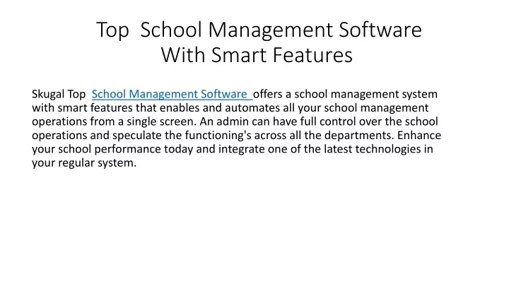 top school management software with smart features