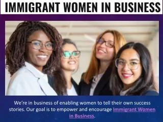 Immigrant Women in Canada - New Immigrants in Canada