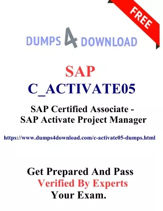New Year Special Offer - Flat 30% Concession on SAP C_ACTIVATE05 Dumps
