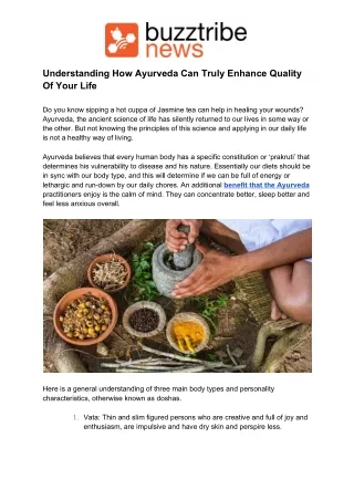 understanding how ayurveda can truly enhance