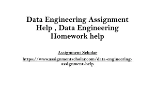 Data Engineering Assignment Help