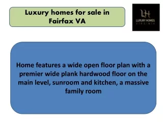 Luxury homes for sale in Fairfax VA