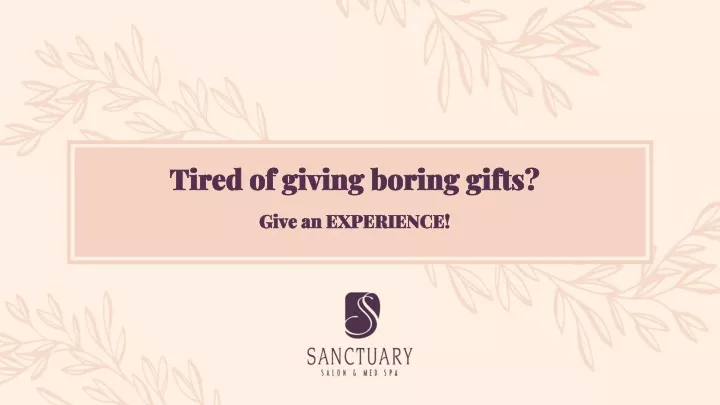 tired of giving boring gifts give an experience