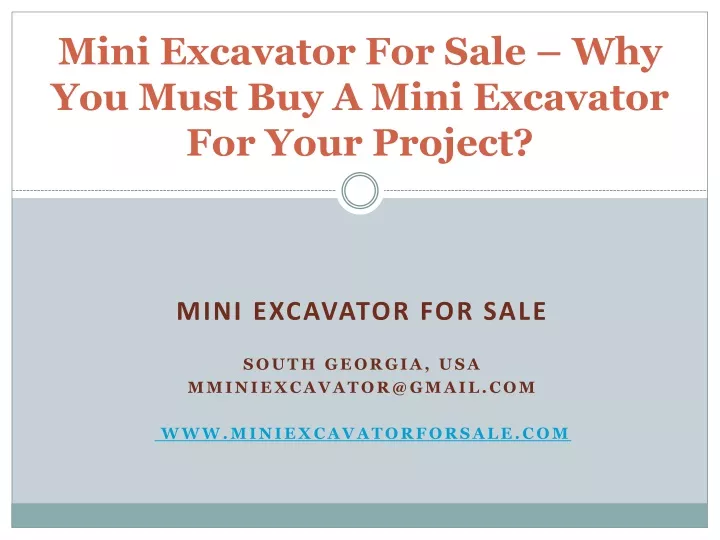 mini excavator for sale why you must buy a mini excavator for your project
