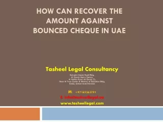 How Can Recover the Amount Against Bounced Cheque in UAE