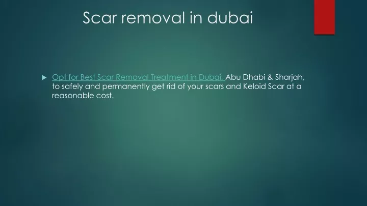 scar removal in dubai