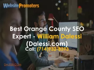 Best Orange County SEO Expert - William Dalessi (Dalessi.com)
