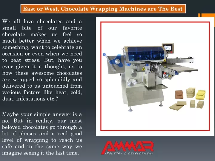 east or west chocolate wrapping machines