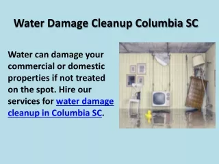 Water Damage Cleanup Columbia SC