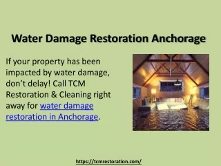 Water Damage Restoration Anchorage