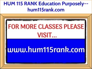 HUM 115 RANK Education Purposely--hum115rank.com