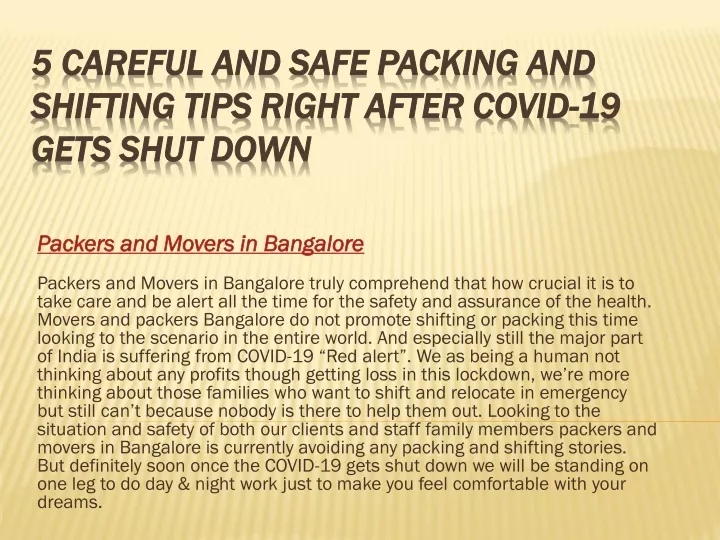 5 careful and safe packing and shifting tips right after covid 19 gets shut down