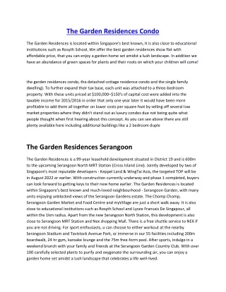 the garden residences condo