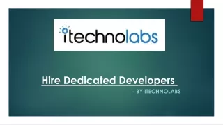 Hire Dedicated Developers – iTechnoLabs