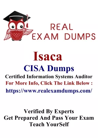2021 Updated Isaca CISA Dumps PDF - RealExamDumps
