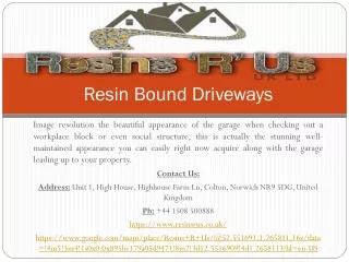 resin bound driveways