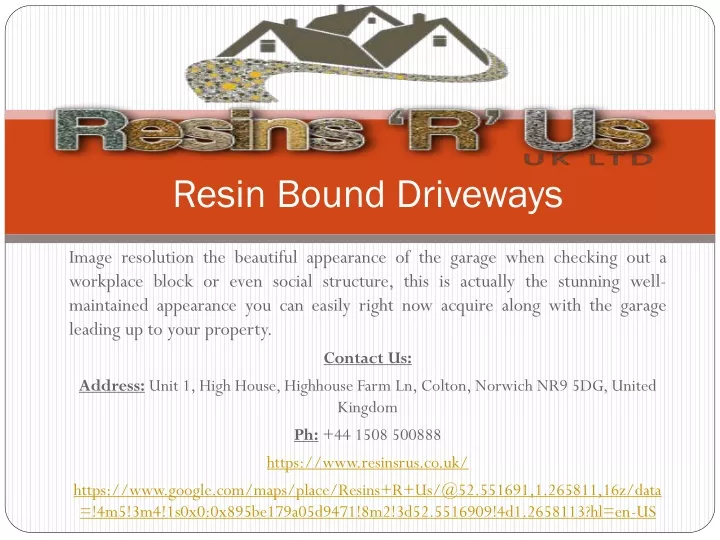 resin bound driveways