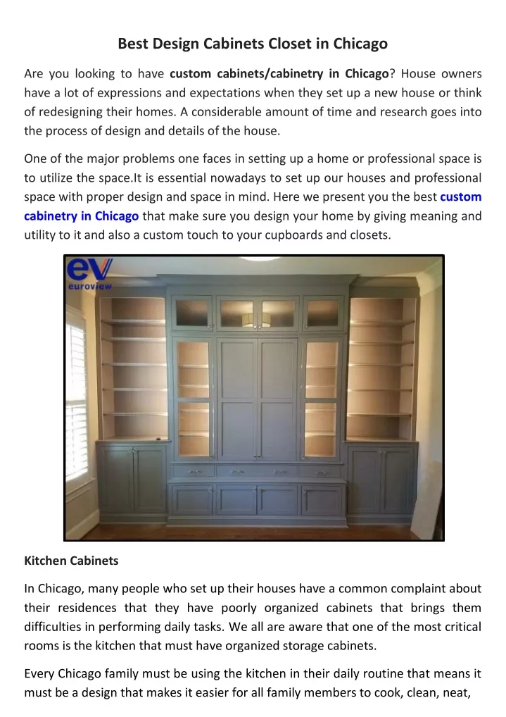 best design cabinets closet in chicago