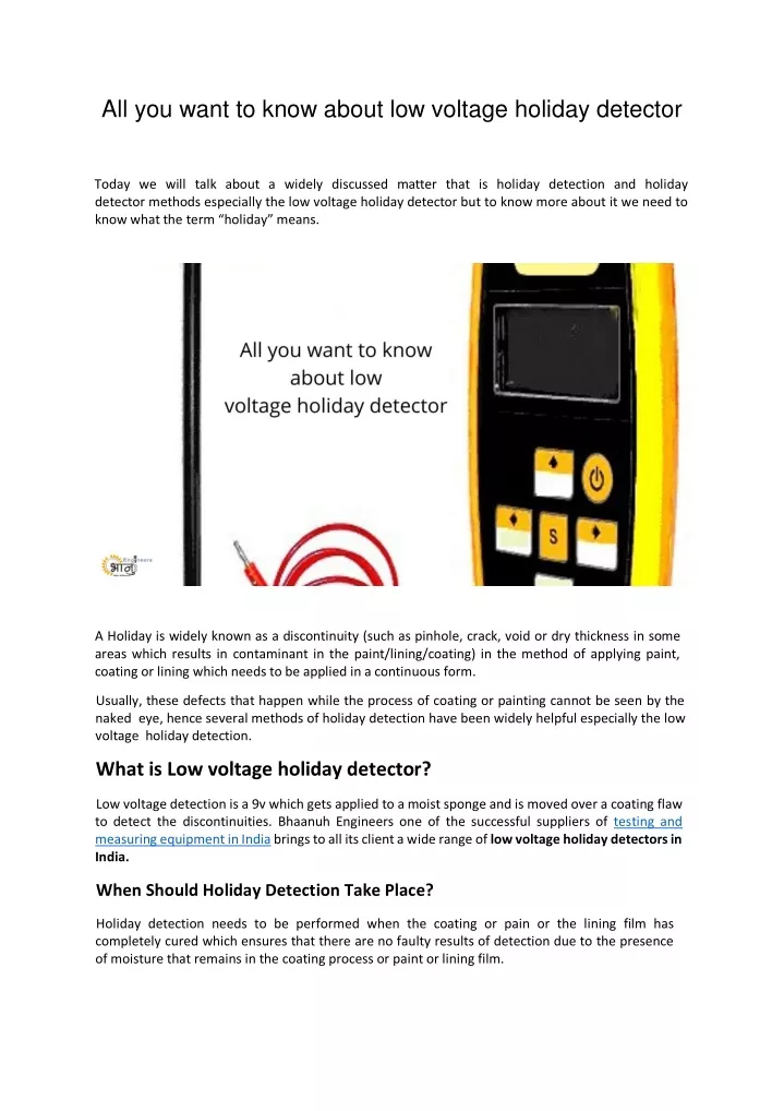 all you want to know about low voltage holiday