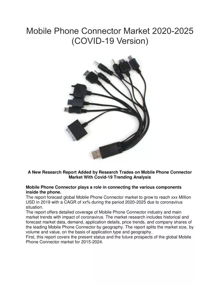 mobile phone connector market 2020 2025 covid