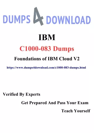 Discount Offer 30% On C1000-083 Dumps PDF| Dumps4download